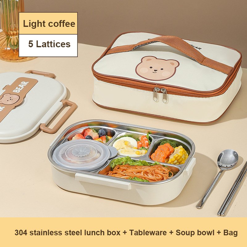 304 Stainless Steel Partition Sealed Insulated Lunch Box 304 Stainless Steel Partition Sealed Insulated Lunch Box
